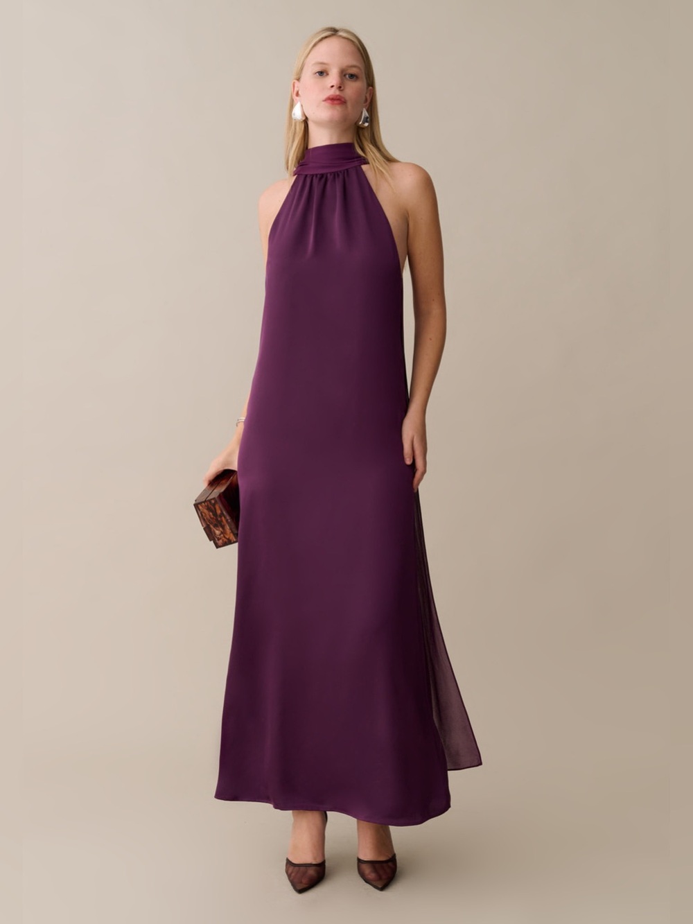 NWT Few Moda Alessia Maxi Dress size XL Grape Purple o.p.t